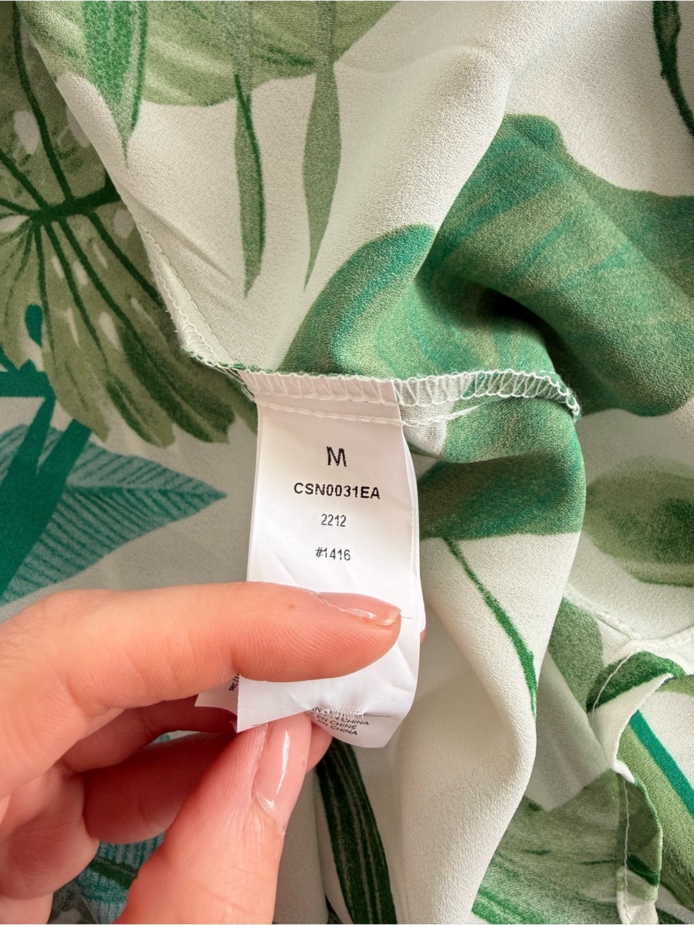 CUPSHE Palm Leaf Print Cutout Maxi Dress - Picture 2 of 2